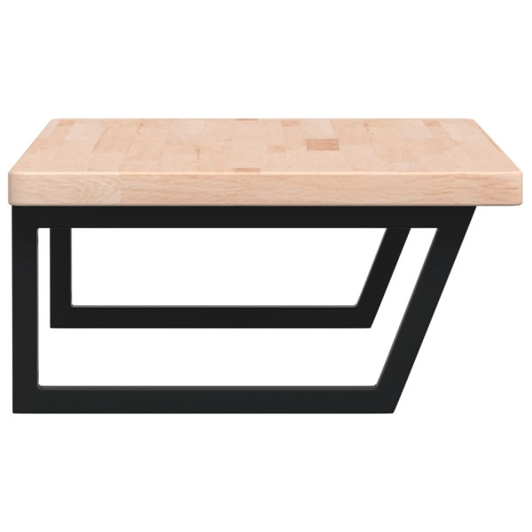 Prateleira de parede p/ lavatório aço/madeira carvalho maciça M 5