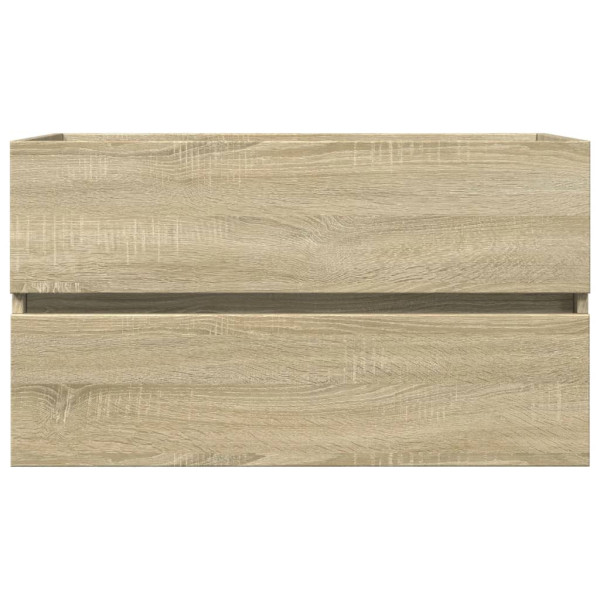 Set de mueble de baño 2 piezas cerámica y madera de ingeniería M 5