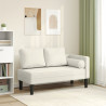 Chaise lounge com almofadões veludo creme 1
