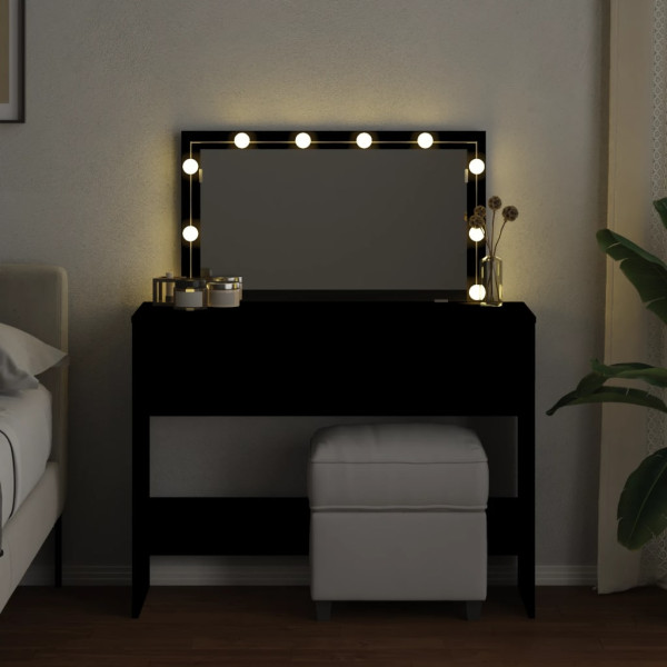 Toucador com luzes LED 100x40x120 cm preto M 3
