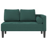 Chaise longue com almofadões veludo verde-escuro 3