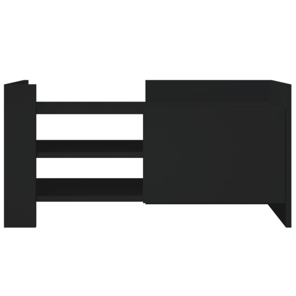 Mueble de TV madera de ingeniería negro 80x35x40 cm M 4