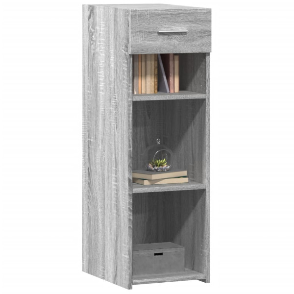 Aparador de madera de ingeniería gris Sonoma 30x42.5x93 cm M 3