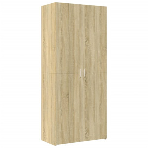 Aparador de madera de ingeniería roble Sonoma 80x42.5x185 cm H