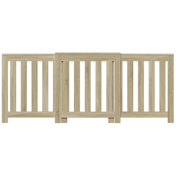 Cubierta de radiador madera color roble Sonoma 205x21.5x83.5 cm M 3