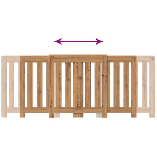 Cubierta radiador madera color roble artesano 205x21.5x83.5 cm M 5