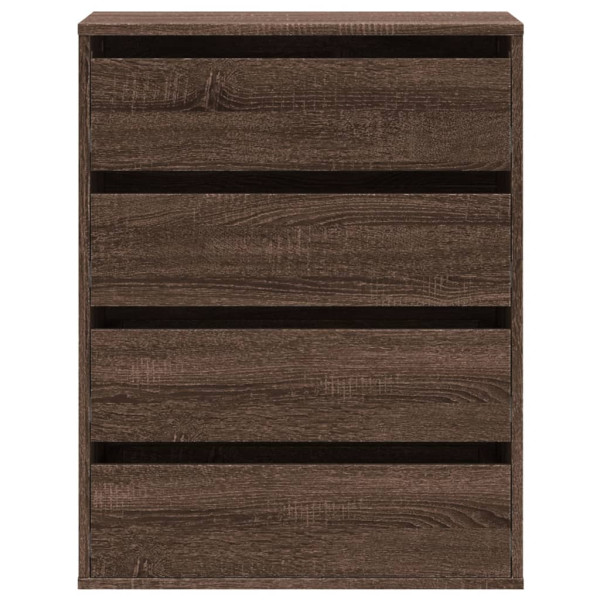 Cajonera de esquina madera ingeniería marrón roble 60x41x76 cm M 4