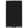 Cobertizo de contenedor de basura acero negro 69x79x117 cm 4