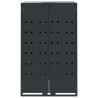 Cobertizo de contenedor de basura acero antracita 69x79x117 cm 4