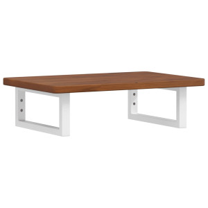 Prateleira de parede p/ lavatório aço/madeira carvalho maciça H