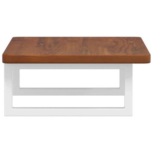 Prateleira de parede p/ lavatório aço/madeira carvalho maciça M 5