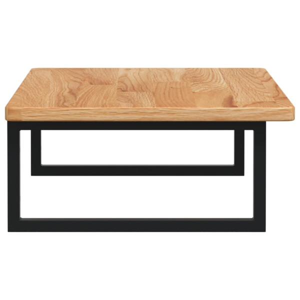 Estante de lavabo de pared de acero y madera maciza de roble M 5