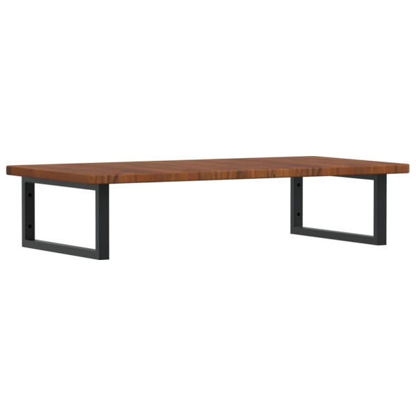 Estante de lavabo de pared de acero y madera maciza de roble M 2