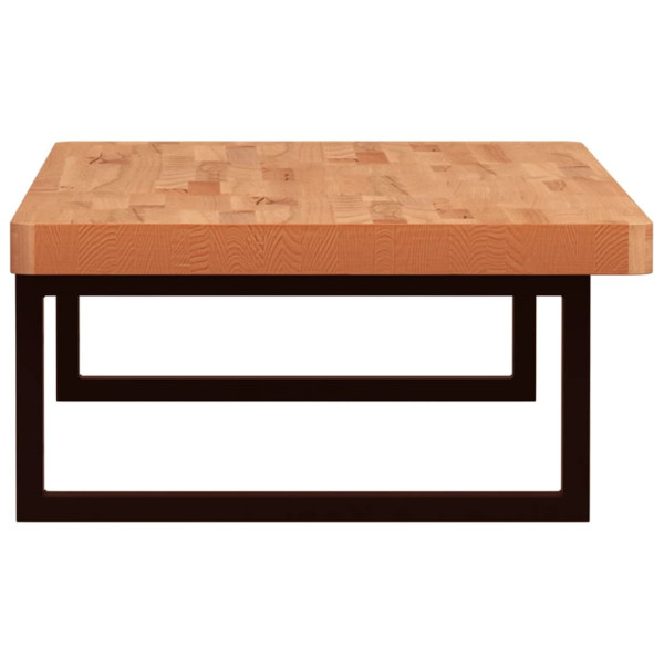 Prateleira de parede p/ lavatório aço/madeira de faia maciça M 5