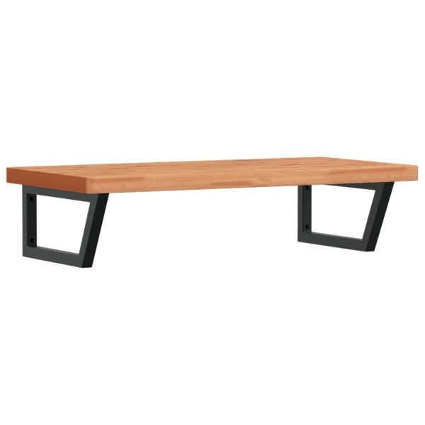 Estante de lavabo de pared de acero y madera maciza de haya M 2