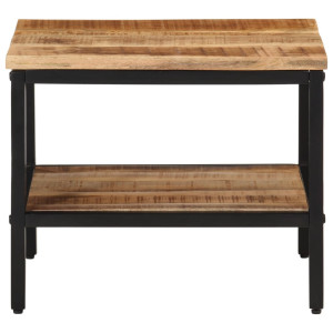 Mesa de centro 45x45x35 cm madeira de mangueira áspera maciça H