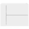 Mesitas de noche de pared 2 unidades blanca 45x30x35 cm 4