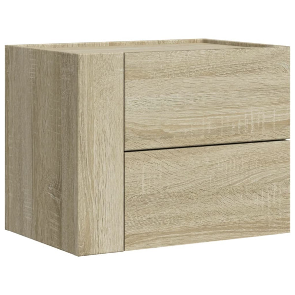 Mesitas de noche de pared 2 unidades roble Sonoma 45x30x35 cm M 5