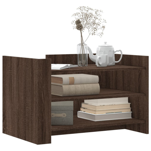 Mesa de centro de madera de ingeniería marrón roble 80x50x50 cm M 3