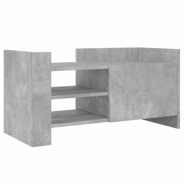 Mueble de TV madera ingeniería gris hormigón 80x35x40 cm M 2