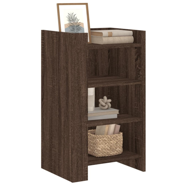 Aparador madera contrachapada marrón roble 45x35x75 cm M 3