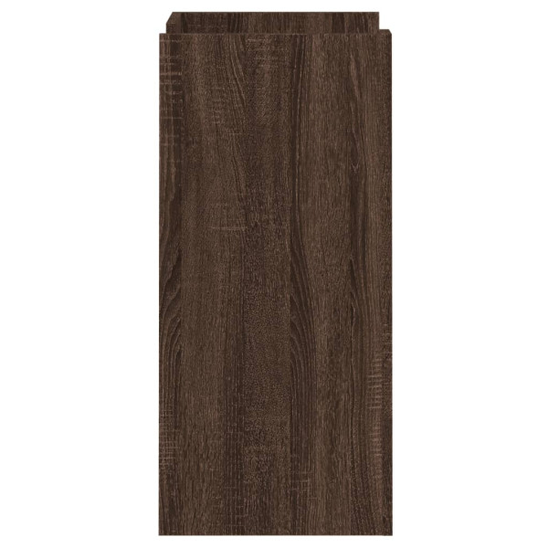 Aparador madera contrachapada marrón roble 45x35x75 cm M 5