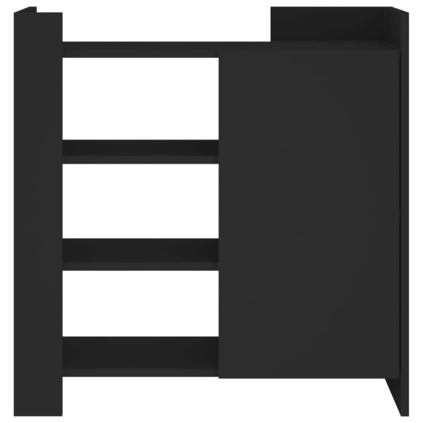 Aparador de madera de ingeniería negro 73.5x35x75 cm M 4