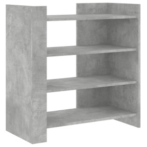 Aparador de madera contrachapada gris hormigón 73.5x35x75 cm H