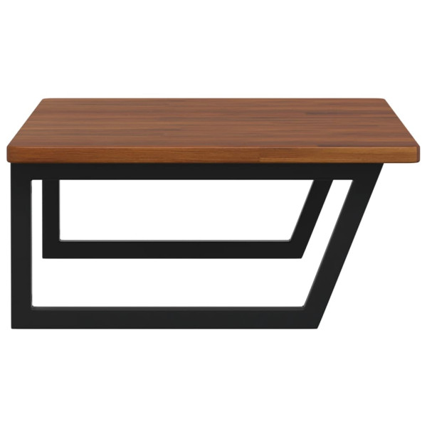 Estante de lavabo de pared de acero y madera maciza de roble M 5