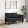 Chaise lounge com almofadões veludo preto 1