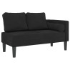 Chaise lounge com almofadões veludo preto 2