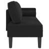 Chaise lounge com almofadões veludo preto 4