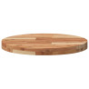 Tablero de mesa redondo madera maciza de acacia Ø50x4 cm 4
