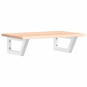 Prateleira de parede p/ lavatório aço/madeira carvalho maciça H