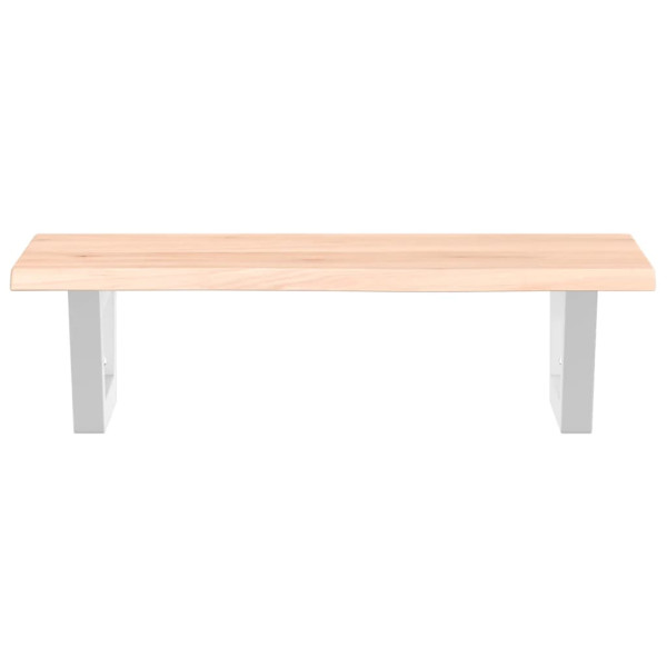 Estante de lavabo de pared de acero y madera maciza de roble M 4