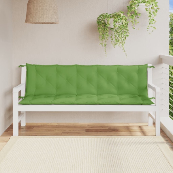 Almofadões banco jardim 2pcs 180x50x7 cm mesclado tecido verde M 3