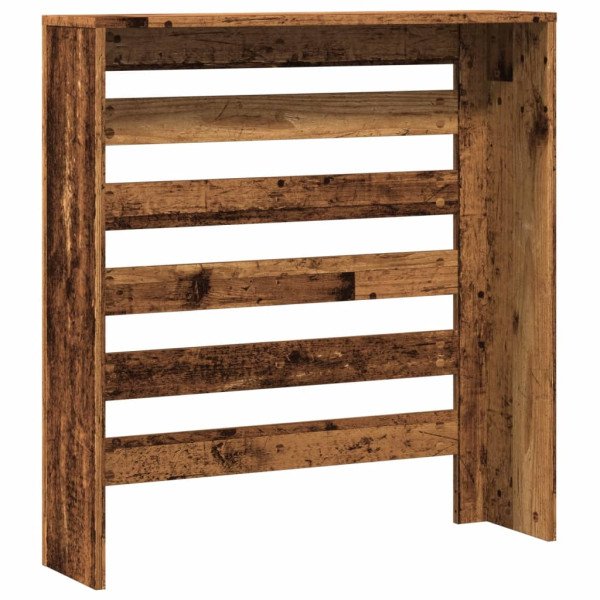 Cubierta de radiador madera color envejecido 78x20x82 cm M 5