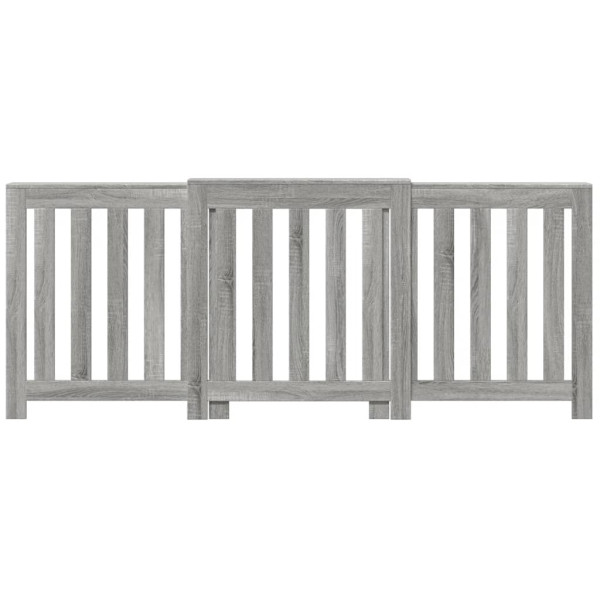 Cubierta de radiador madera color gris Sonoma 205x21.5x83.5 cm M 3