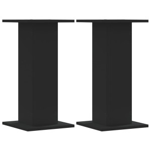 Soportes altavoces 2 uds madera ingeniería negro 30x30x60 cm H