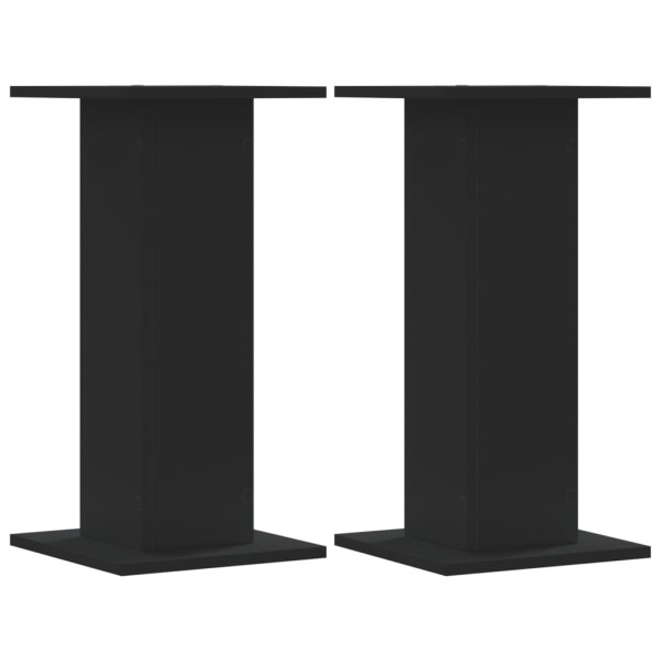 Suportes de colunas 2 pcs 30x30x60 cm derivados madeira preto M 2