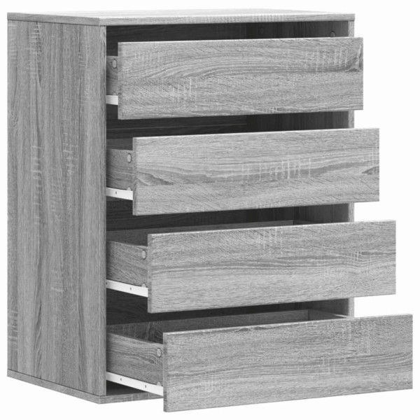 Cajonera de esquina madera ingeniería gris Sonoma 60x41x76 cm M 5