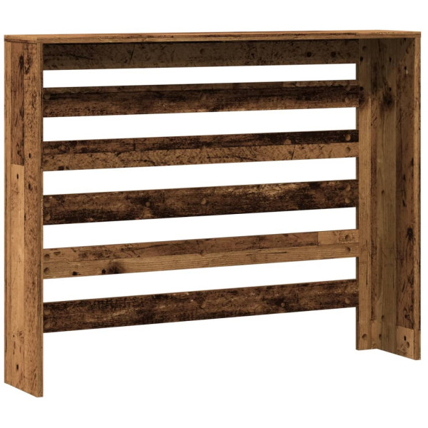 Cubierta de radiador madera color envejecido 104x20x82 cm M 5