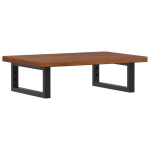 Prateleira de parede p/ lavatório aço/madeira carvalho maciça H