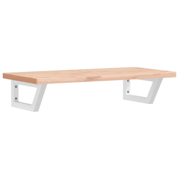 Estante de lavabo de pared de acero y madera maciza de haya M 2