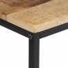 Mesa consola madera maciza de mango rugosa 70x35x70 cm 4
