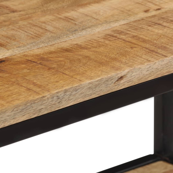 Mesa consola madera maciza de mango rugosa 70x35x70 cm M 5
