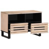 Mueble de TV madera maciza de mango blanco 70x34x46 cm 5