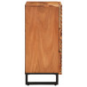 Aparador de madera maciza acacia 60x34x75 cm 3
