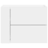 Mesita de noche de pared blanco 45x30x35 cm 4