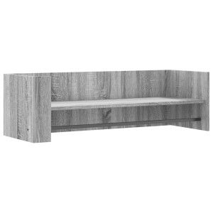 Estante de pared madera ingeniería gris Sonoma 100x35x30.5 cm H
